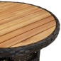vidaXL Set de comedor jardín 5 pzas con cojines ratán PE acacia negro vidaXL Set de comedor jardín 5 pzas con cojines ratán PE acacia negro
