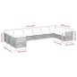 vidaXL Set de sofás de jardín 10 pzas cojines ratán sintético negro vidaXL Set de sofás de jardín 10 pzas cojines ratán sintético negro