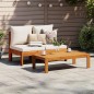 vidaXL Sofá jardín sin reposabrazos con cojines 2 plazas madera acacia vidaXL Sofá jardín sin reposabrazos con cojines 2 plazas madera acacia