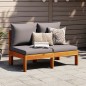 vidaXL Sofá jardín sin reposabrazos con cojines 2 plazas madera acacia vidaXL Sofá jardín sin reposabrazos con cojines 2 plazas madera acacia