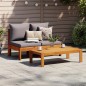 vidaXL Sofá jardín sin reposabrazos con cojines 2 plazas madera acacia vidaXL Sofá jardín sin reposabrazos con cojines 2 plazas madera acacia