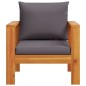 vidaXL Sillón de jardín con cojines madera maciza de acacia vidaXL Sillón de jardín con cojines madera maciza de acacia