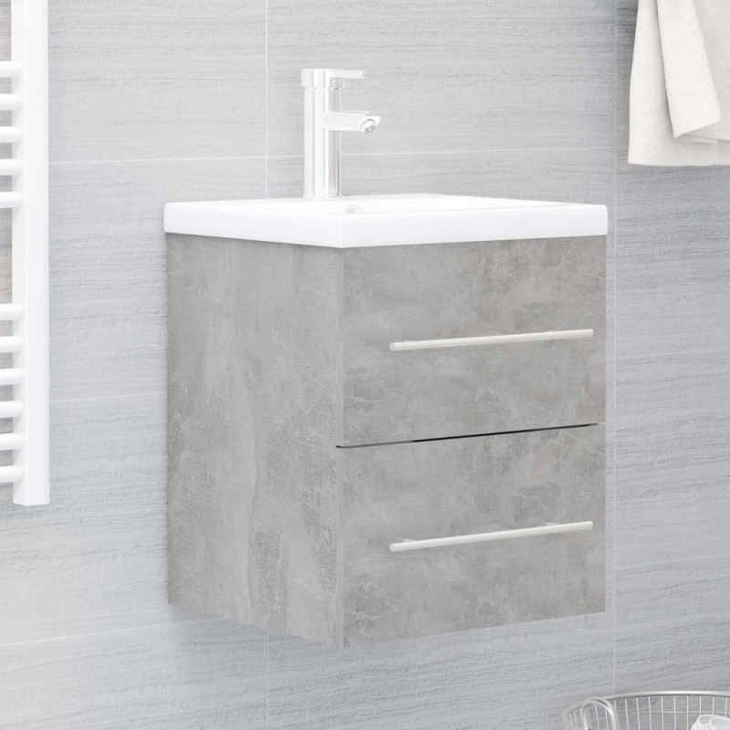 vidaXL Armario para lavabo madera contrachapada gris 41x38,5x48 cm vidaXL Armario para lavabo madera contrachapada gris 41x38,5x48 cm