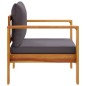 vidaXL Sillón de jardín con cojines madera maciza de acacia vidaXL Sillón de jardín con cojines madera maciza de acacia