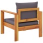 vidaXL Sillón de jardín con cojines madera maciza de acacia vidaXL Sillón de jardín con cojines madera maciza de acacia