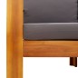 vidaXL Sillón de jardín con cojines madera maciza de acacia vidaXL Sillón de jardín con cojines madera maciza de acacia