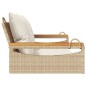 vidaXL Banco columpio con cojines ratán sintético beige 109x62x40 cm vidaXL Banco columpio con cojines ratán sintético beige 109x62x40 cm