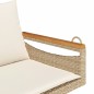 vidaXL Banco columpio con cojines ratán sintético beige 109x62x40 cm vidaXL Banco columpio con cojines ratán sintético beige 109x62x40 cm
