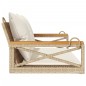 vidaXL Banco columpio con cojines ratán sintético beige 109x62x40 cm vidaXL Banco columpio con cojines ratán sintético beige 109x62x40 cm