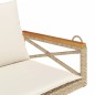 vidaXL Banco columpio con cojines ratán sintético beige 109x62x40 cm vidaXL Banco columpio con cojines ratán sintético beige 109x62x40 cm