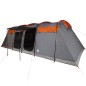 vidaXL Tienda de campaña familiar túnel 8 personas impermeable naranja