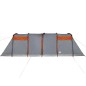vidaXL Tienda de campaña familiar túnel 8 personas impermeable naranja
