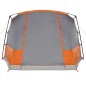vidaXL Tienda de camping con túnel 4 personas impermeable gris naranja