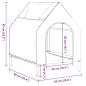 vidaXL Casa para perros tela Oxford y acero gris antracita