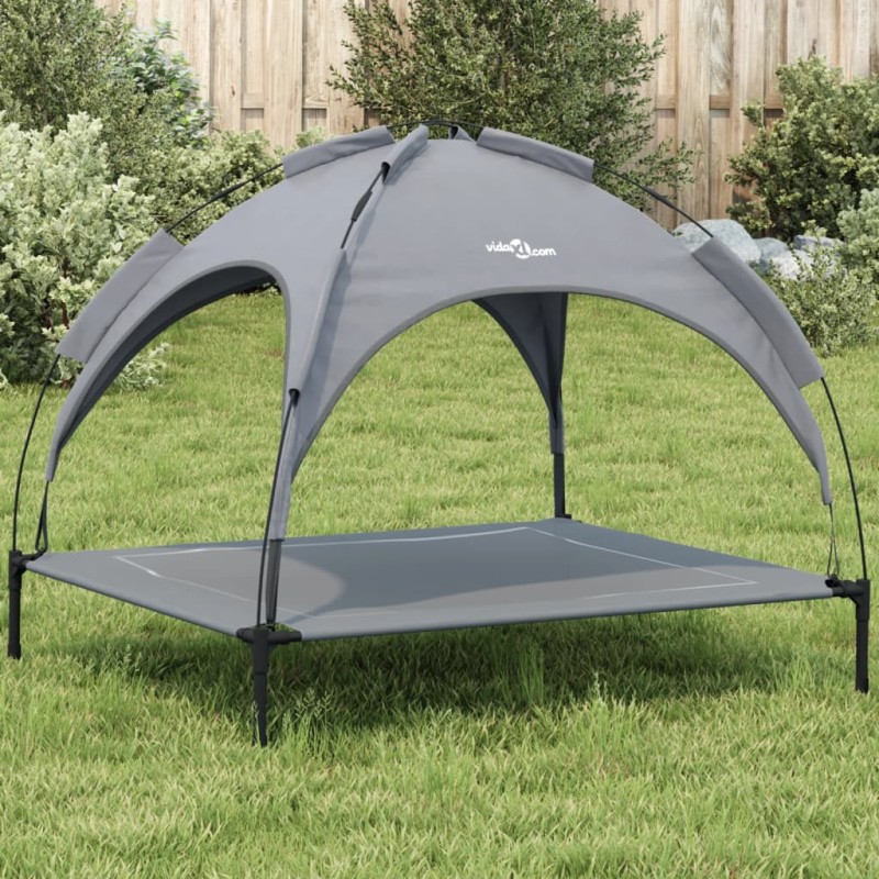 vidaXL Cama para perros con dosel antracita tela oxford y acero vidaXL Cama para perros con dosel antracita tela oxford y acero