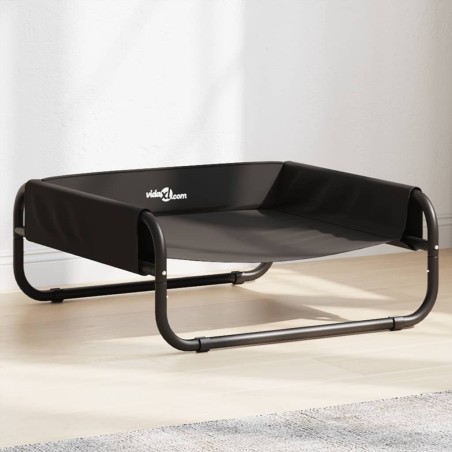 vidaXL Cama elevada para perros tela oxford y acero gris antracita