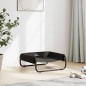 vidaXL Cama elevada para perros tela oxford y acero gris antracita