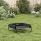 vidaXL Cama elevada para perros tela oxford y acero gris antracita