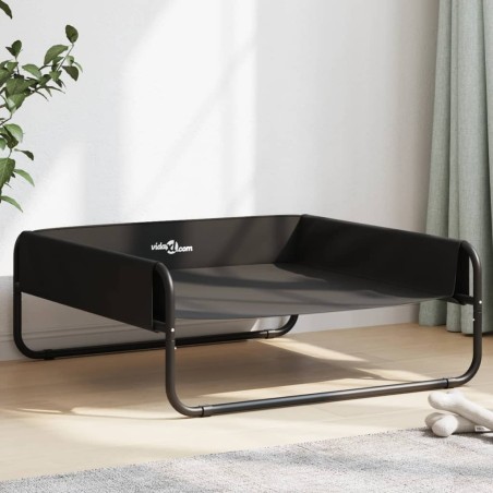 vidaXL Cama elevada para perros tela oxford y acero gris antracita