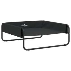vidaXL Cama elevada para perros tela oxford y acero gris antracita