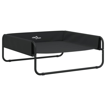 vidaXL Cama elevada para perros tela oxford y acero gris antracita