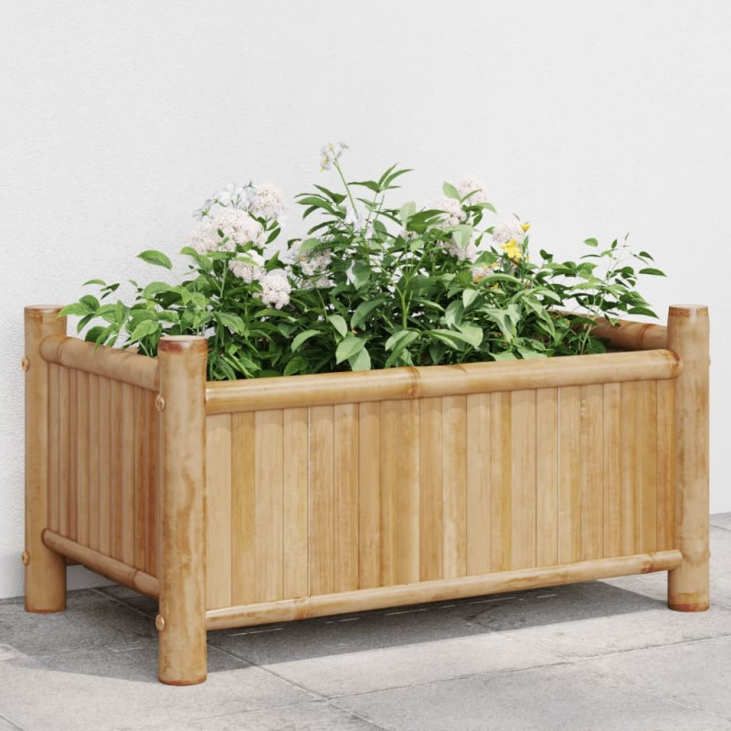 vidaXL Jardinera de bambú 50x30x25 cm vidaXL Jardinera de bambú 50x30x25 cm