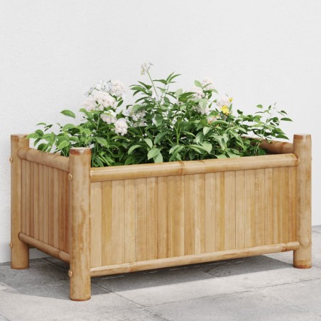 vidaXL Jardinera de bambú 50x30x25 cm