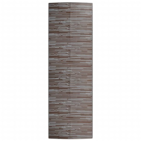 vidaXL Alfombra de exterior PP marrón 80x250 cm