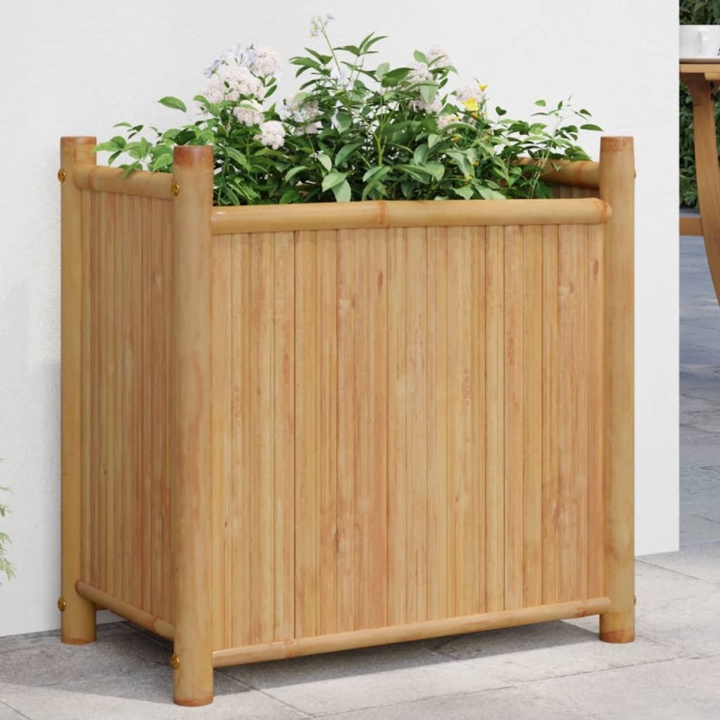 vidaXL Jardinera de bambú 50x30x50 cm vidaXL Jardinera de bambú 50x30x50 cm