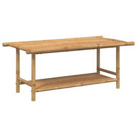 vidaXL Mesita de centro de bambú 110x55x45 cm