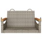 vidaXL Banco columpio de ratán sintético gris 63x62x40 cm