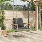 vidaXL Banco columpio con cojines ratán sintético gris 63x62x40 cm vidaXL Banco columpio con cojines ratán sintético gris 63x62x40 cm