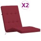 vidaXL Cojines para tumbona 2 uds tela Oxford rojo tinto vidaXL Cojines para tumbona 2 uds tela Oxford rojo tinto