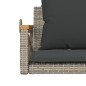 vidaXL Banco columpio con cojines ratán sintético gris 63x62x40 cm vidaXL Banco columpio con cojines ratán sintético gris 63x62x40 cm