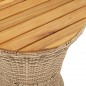 vidaXL Mesa de jardín forma de tambor ratán sintético y madera beige vidaXL Mesa de jardín forma de tambor ratán sintético y madera beige