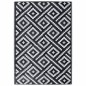 vidaXL Alfombra de exterior PP blanco y negro 140x200 cm vidaXL Alfombra de exterior PP blanco y negro 140x200 cm