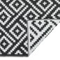 vidaXL Alfombra de exterior PP blanco y negro 140x200 cm vidaXL Alfombra de exterior PP blanco y negro 140x200 cm