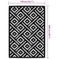 vidaXL Alfombra de exterior PP blanco y negro 140x200 cm vidaXL Alfombra de exterior PP blanco y negro 140x200 cm
