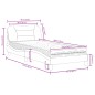 vidaXL Cama con colchón tela marrón oscuro 80x200 cm vidaXL Cama con colchón tela marrón oscuro 80x200 cm