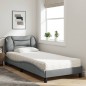 vidaXL Cama con colchón tela gris claro 90x200 cm vidaXL Cama con colchón tela gris claro 90x200 cm