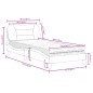 vidaXL Cama con colchón tela gris claro 90x200 cm vidaXL Cama con colchón tela gris claro 90x200 cm