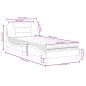 vidaXL Cama con colchón tela azul 90x200 cm vidaXL Cama con colchón tela azul 90x200 cm