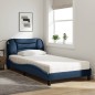vidaXL Cama con colchón tela azul 100x200 cm
