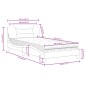 vidaXL Cama con colchón tela azul 100x200 cm