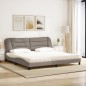 vidaXL Cama con colchón tela gris taupe 200x200 cm vidaXL Cama con colchón tela gris taupe 200x200 cm