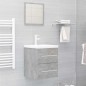 vidaXL Armario para lavabo madera contrachapada gris 41x38,5x48 cm vidaXL Armario para lavabo madera contrachapada gris 41x38,5x48 cm