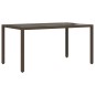 vidaXL Juego de comedor de jardín 7 pzas con cojines ratán PE marrón vidaXL Juego de comedor de jardín 7 pzas con cojines ratán PE marrón