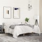 vidaXL Estructura cama madera ingeniería metal roble ahumado 150x200cm