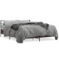 vidaXL Estructura cama madera ingeniería metal marrón roble 160x200 cm vidaXL Estructura cama madera ingeniería metal marrón roble 160x200 cm