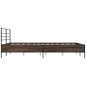 vidaXL Estructura cama madera ingeniería metal marrón roble 160x200 cm vidaXL Estructura cama madera ingeniería metal marrón roble 160x200 cm